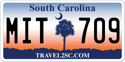 SC license plate MIT709