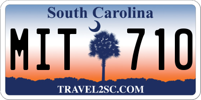 SC license plate MIT710