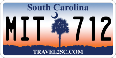 SC license plate MIT712