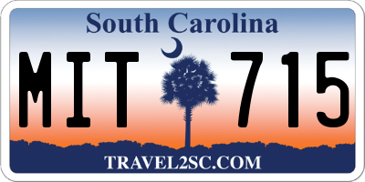 SC license plate MIT715