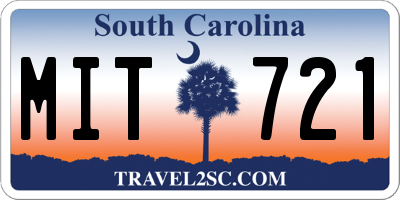 SC license plate MIT721