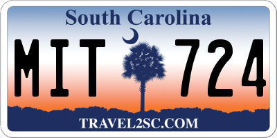 SC license plate MIT724