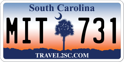 SC license plate MIT731