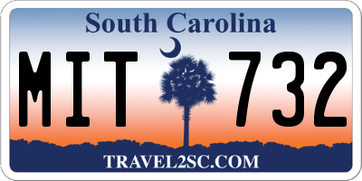 SC license plate MIT732