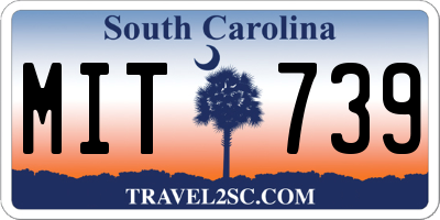 SC license plate MIT739