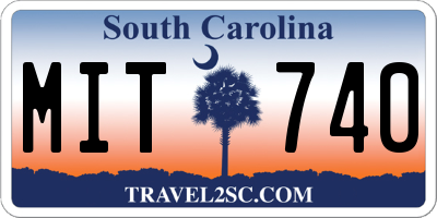 SC license plate MIT740