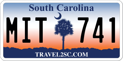 SC license plate MIT741