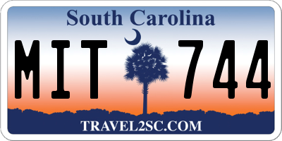 SC license plate MIT744