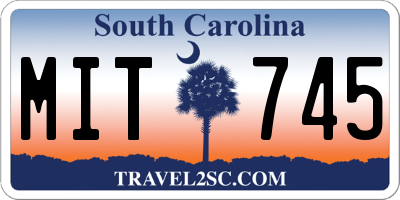 SC license plate MIT745