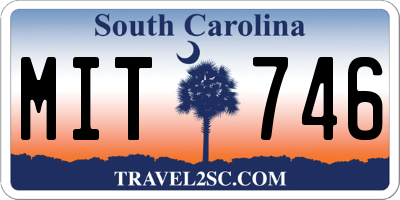 SC license plate MIT746