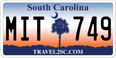 SC license plate MIT749