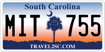 SC license plate MIT755