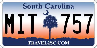 SC license plate MIT757