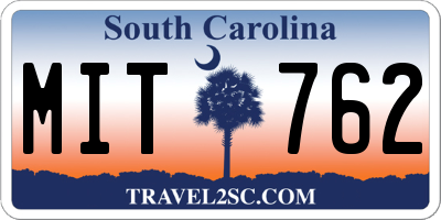 SC license plate MIT762