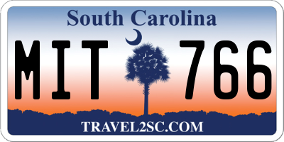 SC license plate MIT766