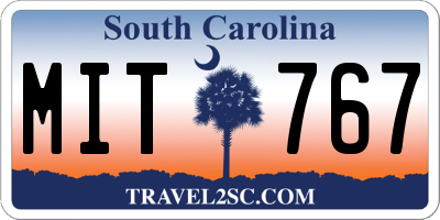 SC license plate MIT767