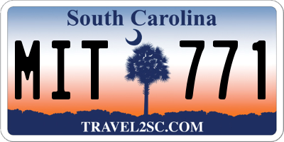 SC license plate MIT771