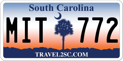 SC license plate MIT772