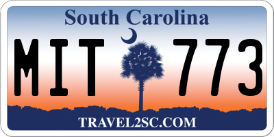 SC license plate MIT773
