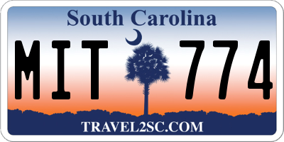 SC license plate MIT774