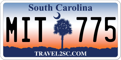 SC license plate MIT775