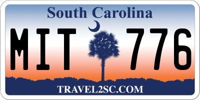 SC license plate MIT776