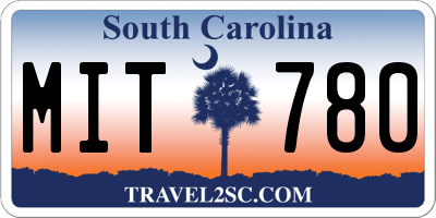 SC license plate MIT780