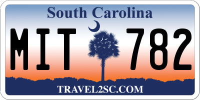 SC license plate MIT782