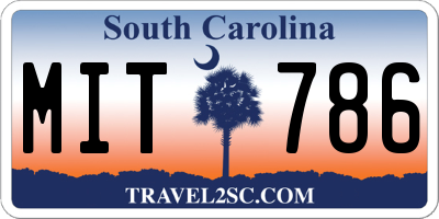 SC license plate MIT786