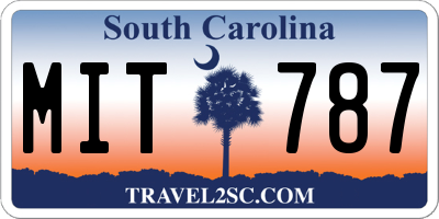 SC license plate MIT787