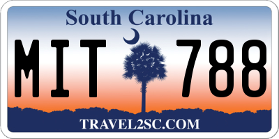 SC license plate MIT788