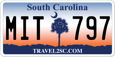 SC license plate MIT797