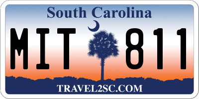 SC license plate MIT811