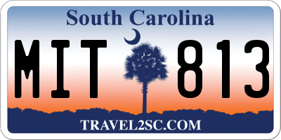 SC license plate MIT813