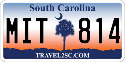 SC license plate MIT814