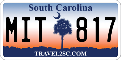 SC license plate MIT817