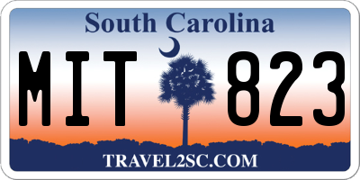 SC license plate MIT823