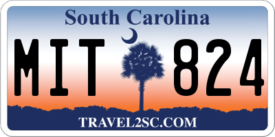 SC license plate MIT824