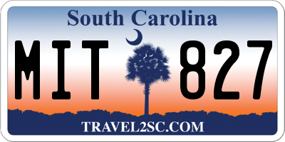 SC license plate MIT827