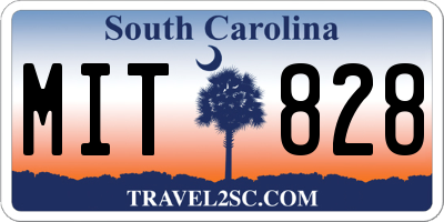 SC license plate MIT828