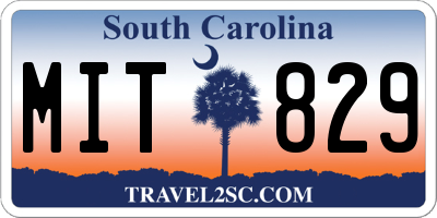 SC license plate MIT829