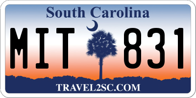 SC license plate MIT831