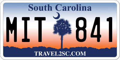 SC license plate MIT841