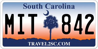 SC license plate MIT842