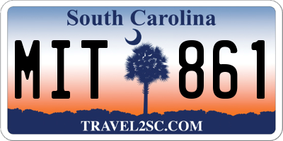 SC license plate MIT861