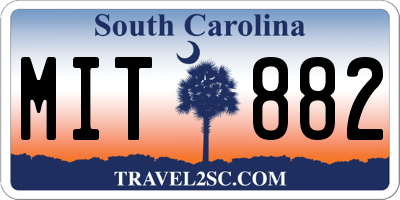 SC license plate MIT882