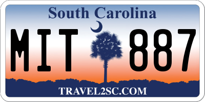SC license plate MIT887