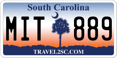 SC license plate MIT889