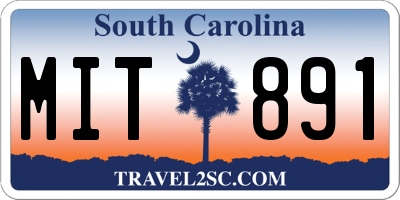 SC license plate MIT891