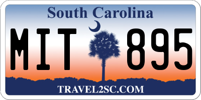 SC license plate MIT895